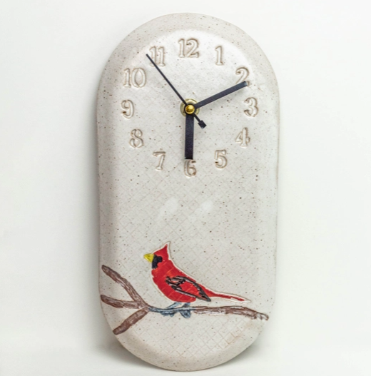 Cardinal White Ceramic Wall Clock - Heart of the Home Inc