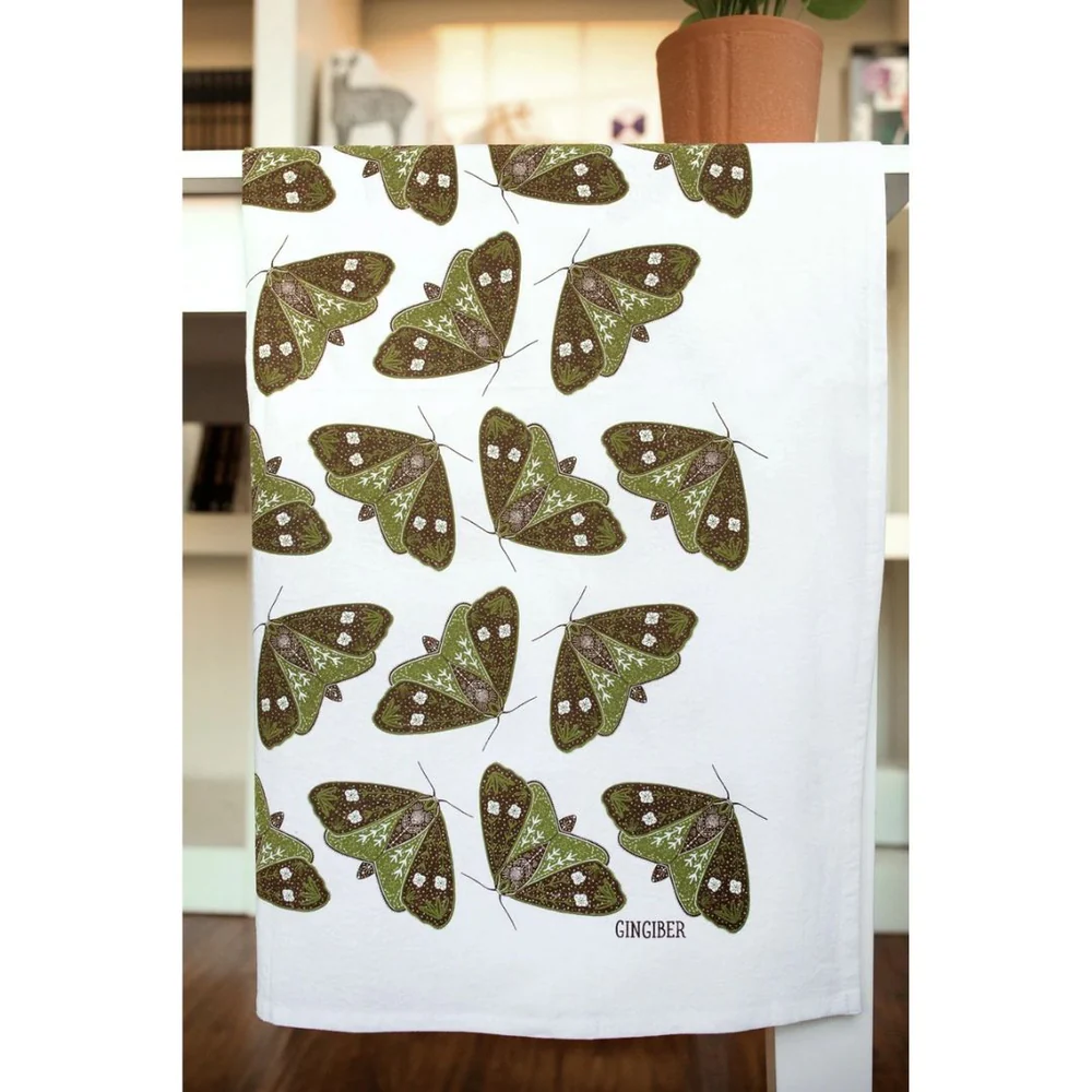 Moths Tea Towel