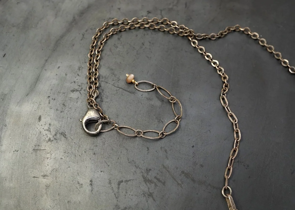 Pearl & Moonstone Studded Chain - Heart of the Home Inc