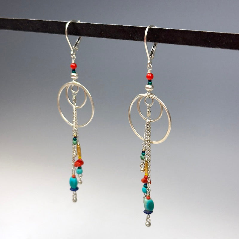 Circles in Circles Earrings - Heart of the Home Inc