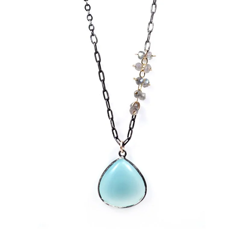 Chalcedony Teardrop Pendant - Heart of the Home Inc