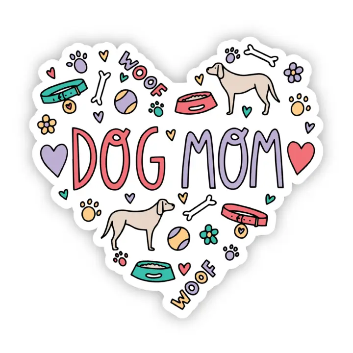 Dog Mom Heart Sticker - Heart of the Home Inc
