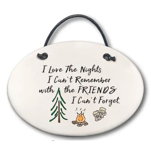 "I Love The Nights..." Ceramic Plaque - Heart of the Home LV