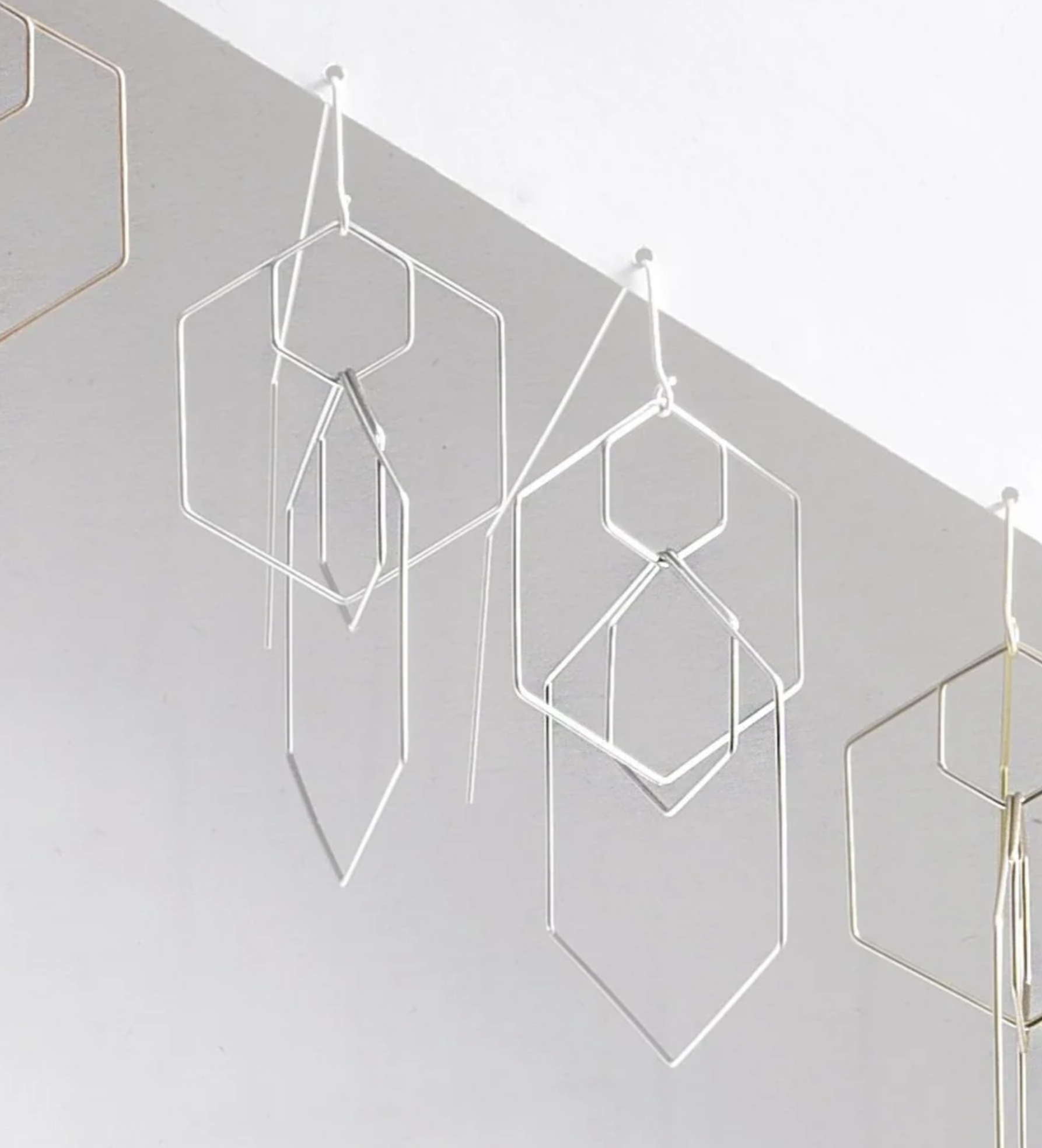 Hexxxx Earrings in Satin Silver - Heart of the Home Inc