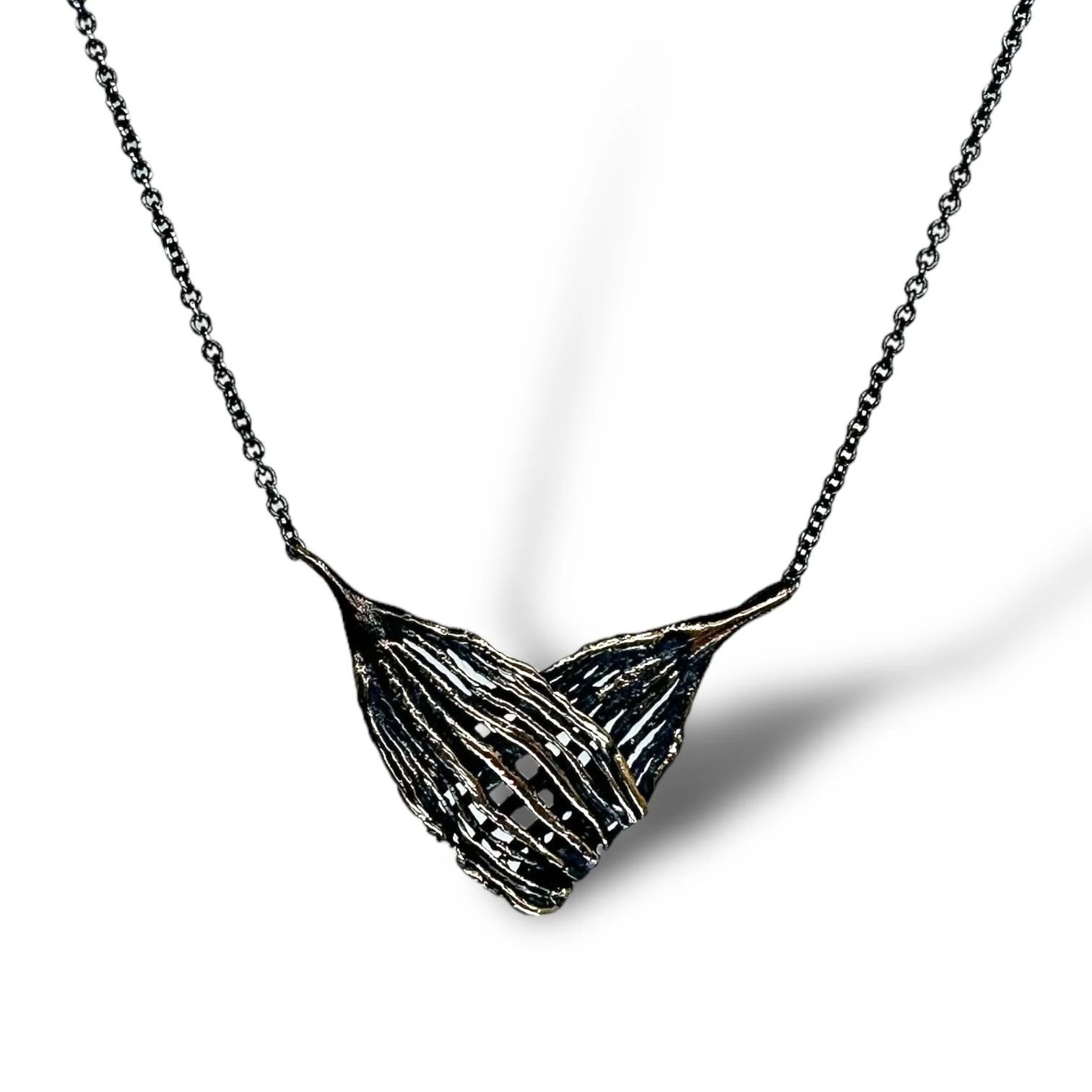 Pinion Pendant Necklace in Patina Silver - Heart of the Home Inc