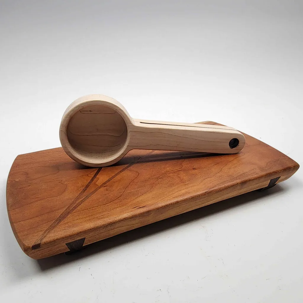 Maple Wood Coffee Scoop with Clip