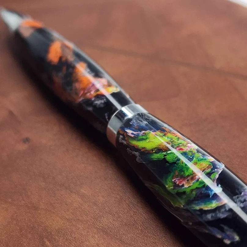Black Splash Ballpoint Click Pen