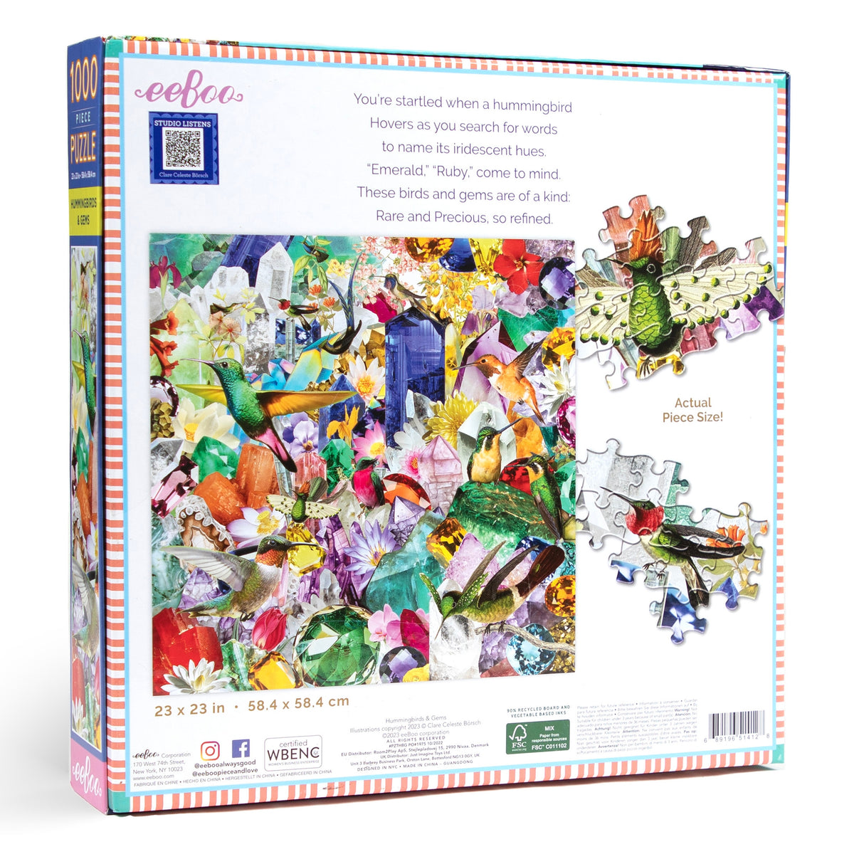 Hummingbirds and Gems 1000pc Puzzle - Heart of the Home LV