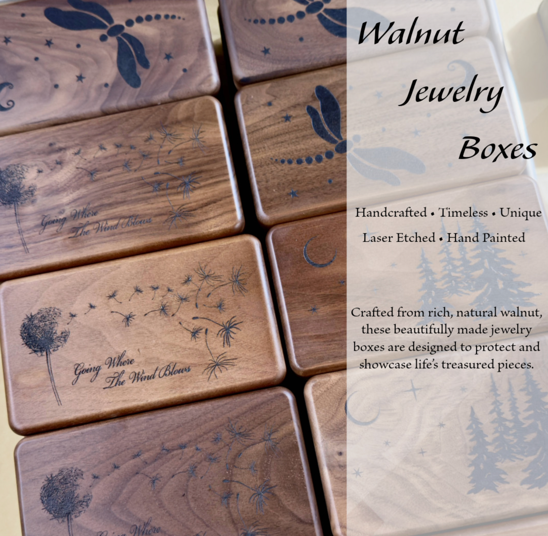 Walnut Tree of Life Jewelry Box - Heart of the Home Inc