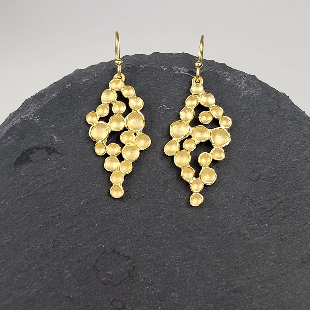 Champagne Marquise Earrings in Vermeil - Heart of the Home LV