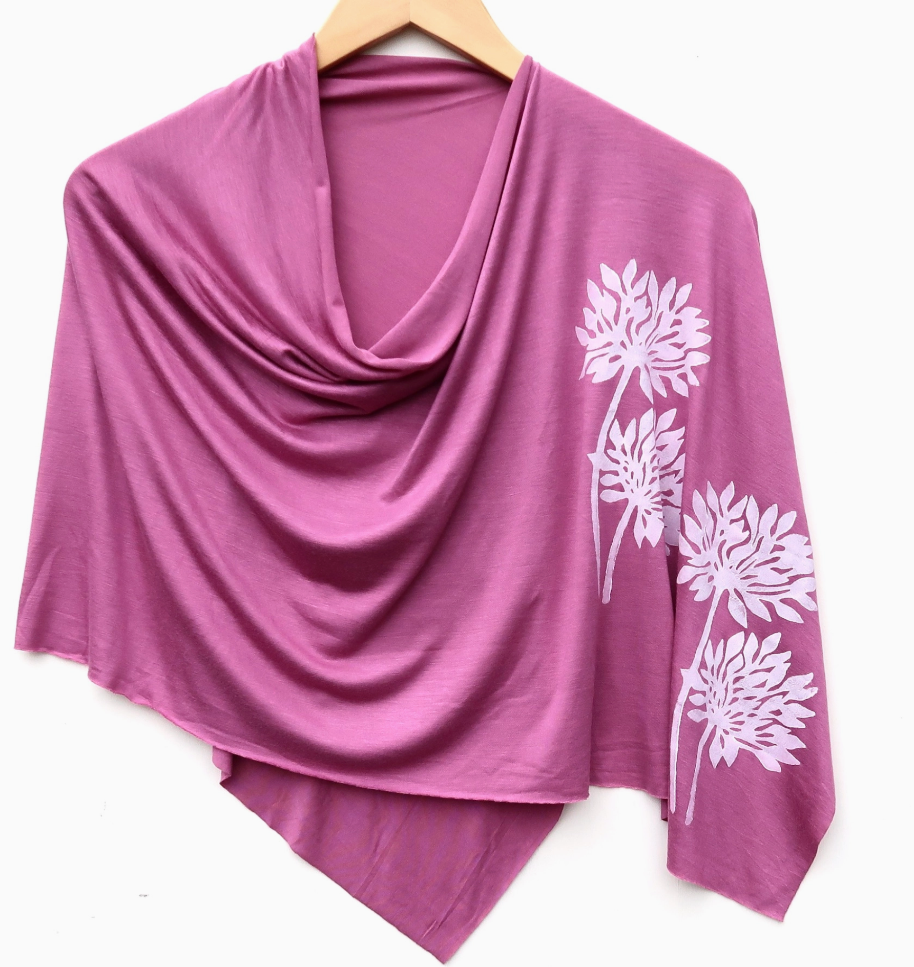 Orchid Pink/White Allium Poncho - Heart of the Home LV