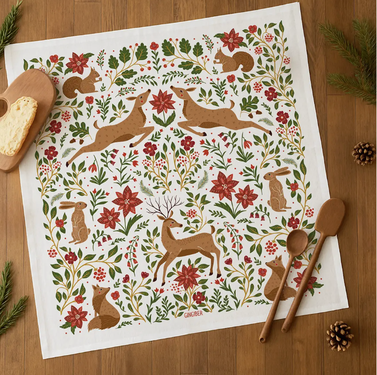 Christmas Forest Tea Towel - Heart of the Home Inc