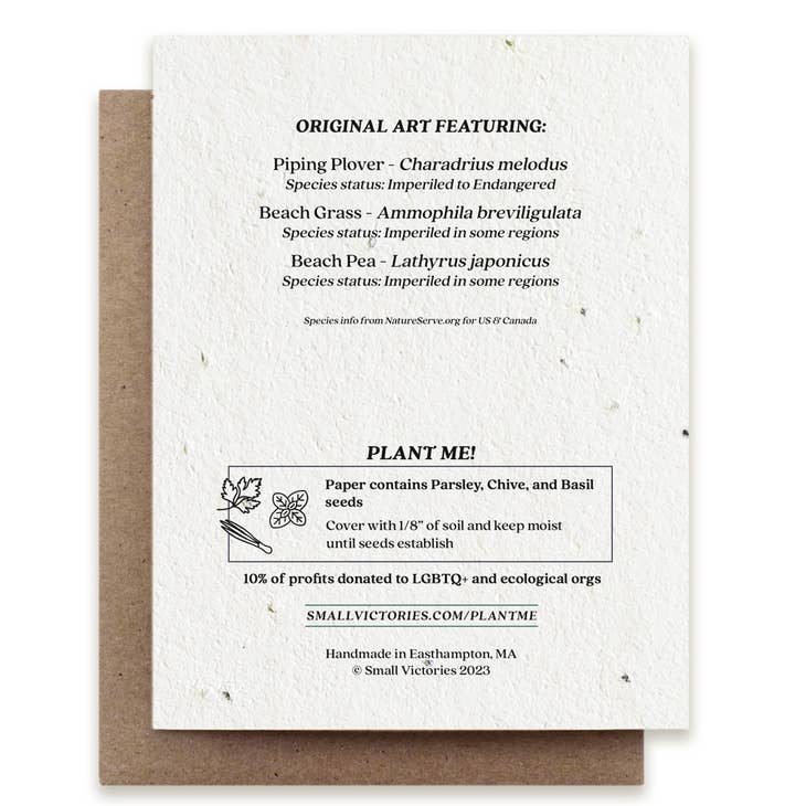 Summer Plovers Plantable Herb Seed Card - Heart of the Home LV
