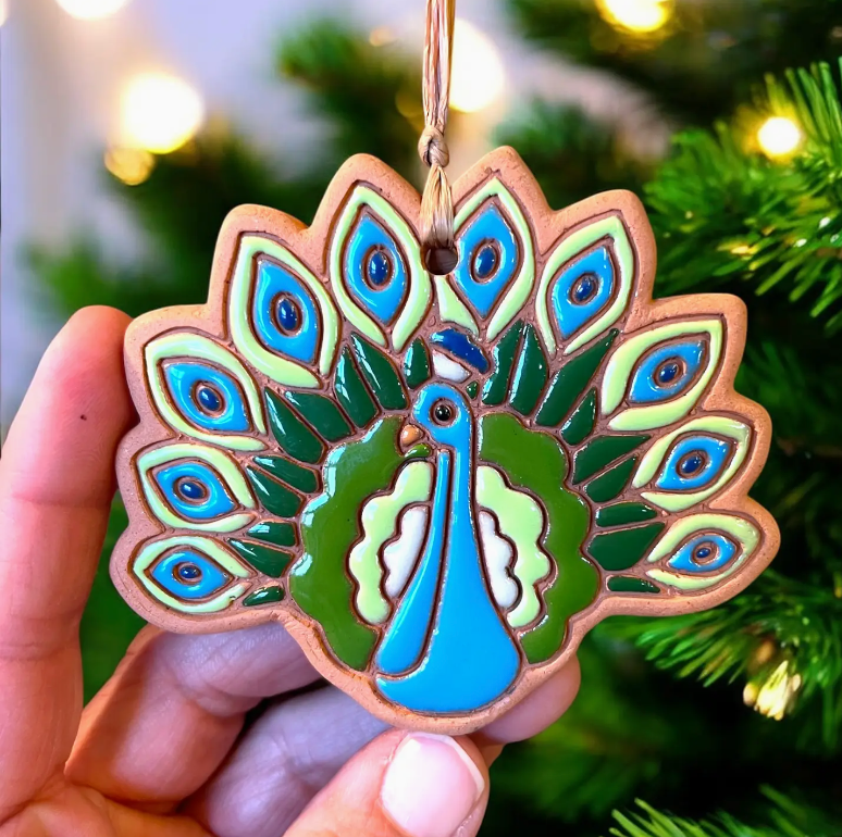 Peacock Ornament - Heart of the Home Inc