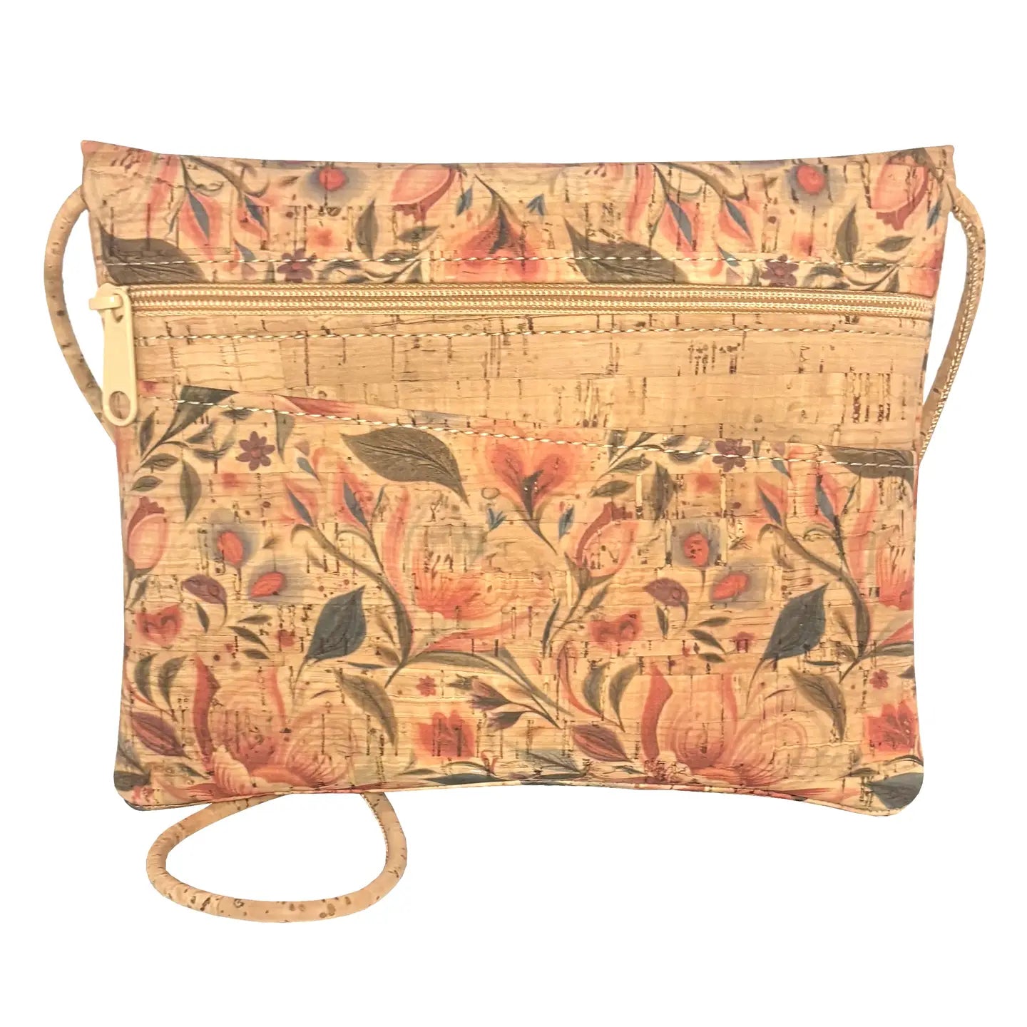 Convertible Cross Body + Hip Bag in Hearts-in-Bloom Cork - Heart of the Home Inc