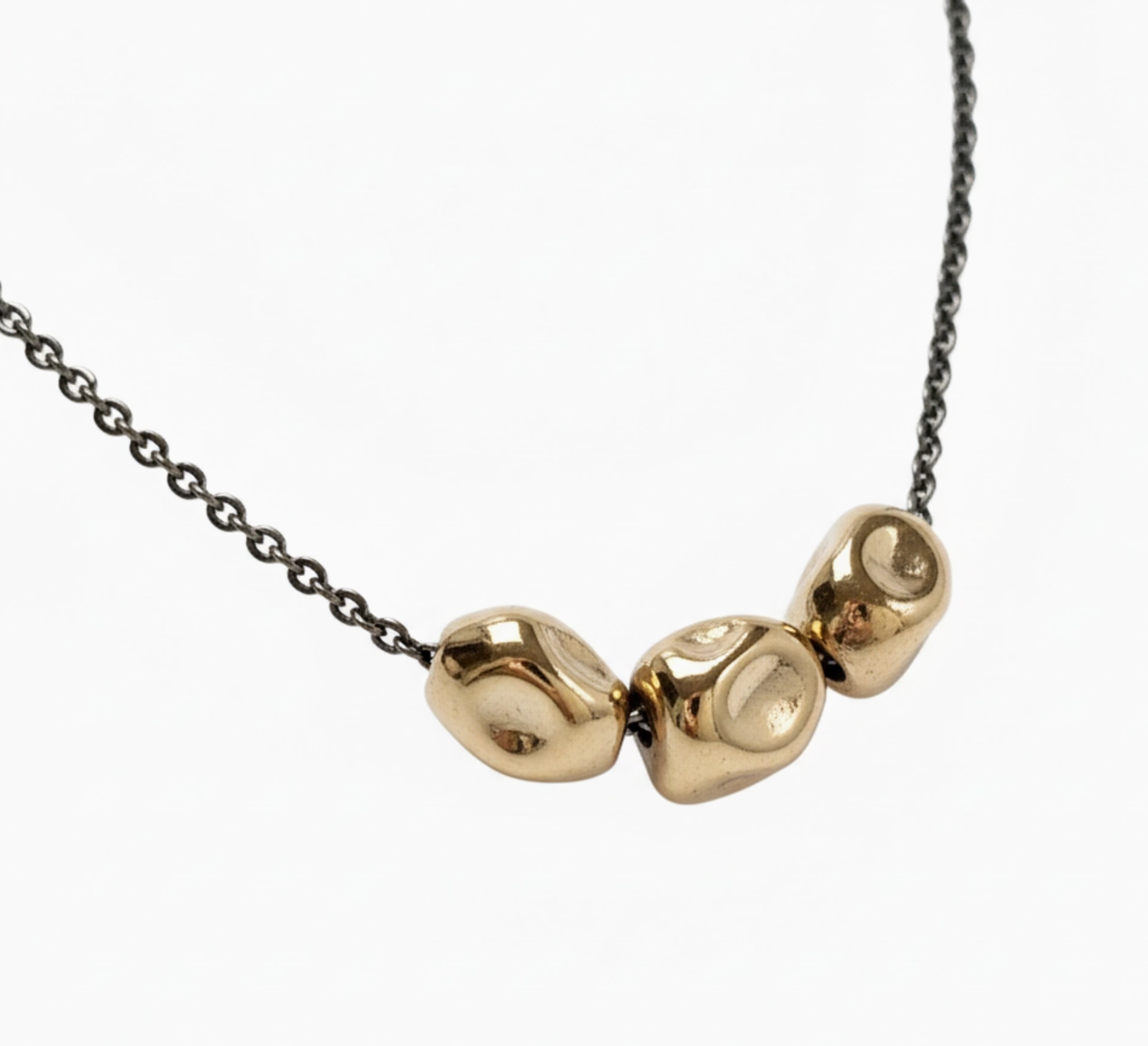 Peony Triple Seed Pendant in Warm Bronze