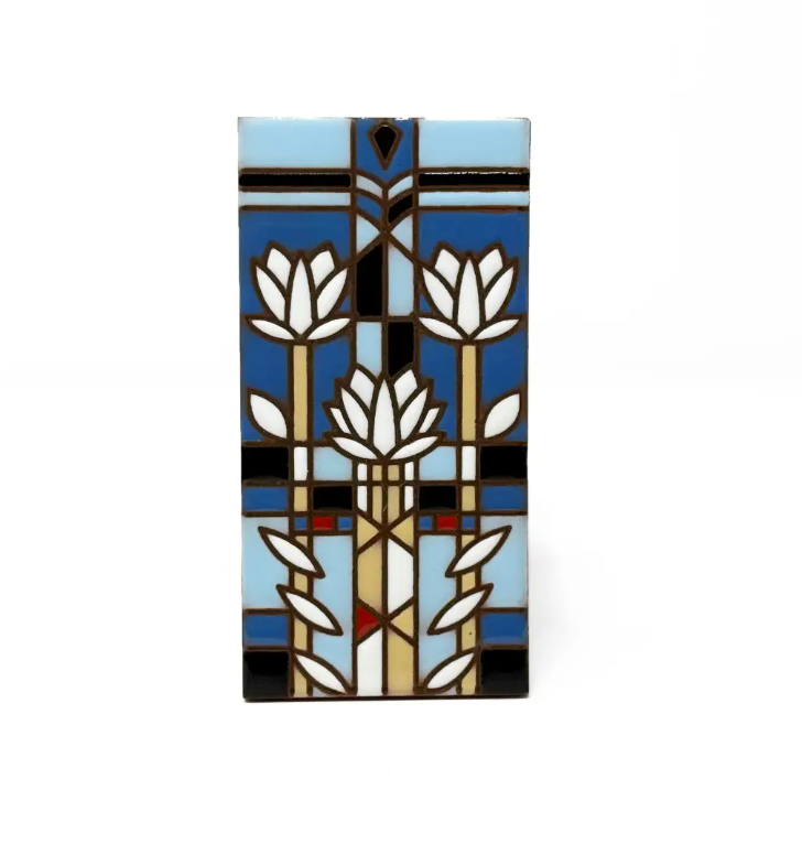 Waterlilies by Frank Lloyd Wright Glazed Tiles - Heart of the Home Inc