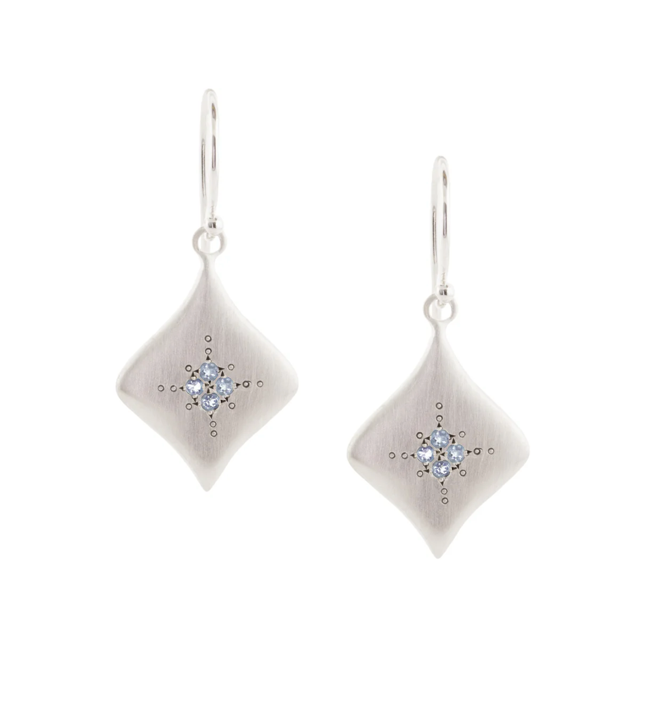 Silver Nights Aquamarine Earrings - Heart of the Home Inc