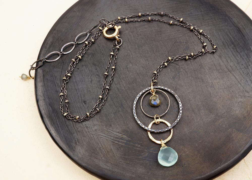 Circles in Circle Necklace - Heart of the Home Inc