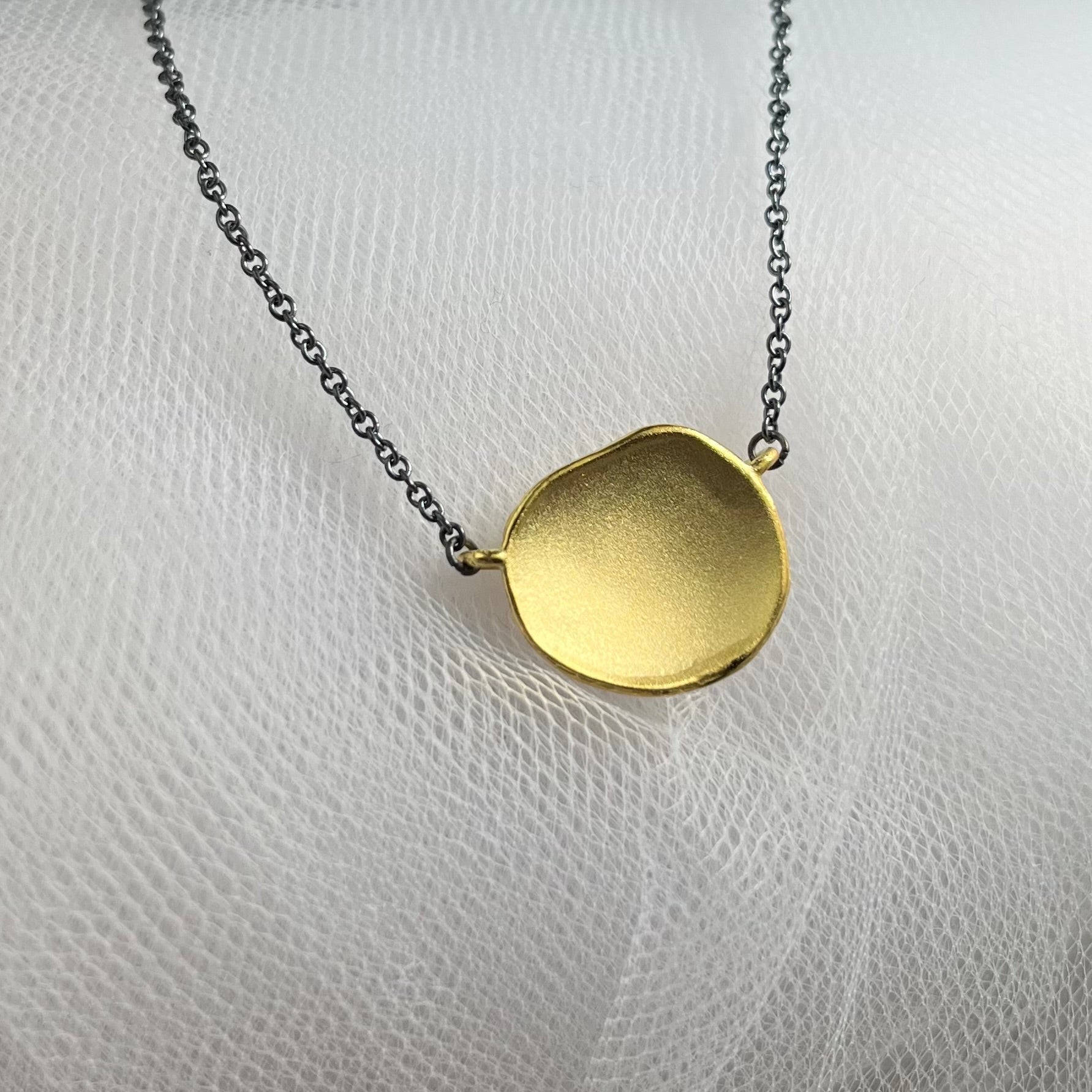 Small Wish Pod Pendant in Gold and Oxidized Silver - Heart of the Home LV