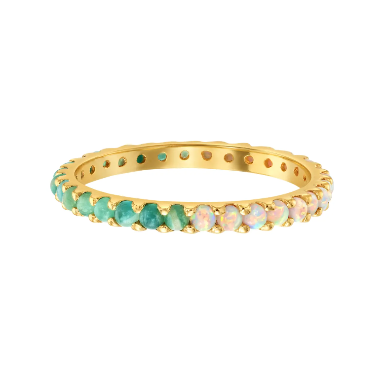 Opal & Amazonite Eternity Band - Heart of the Home Inc