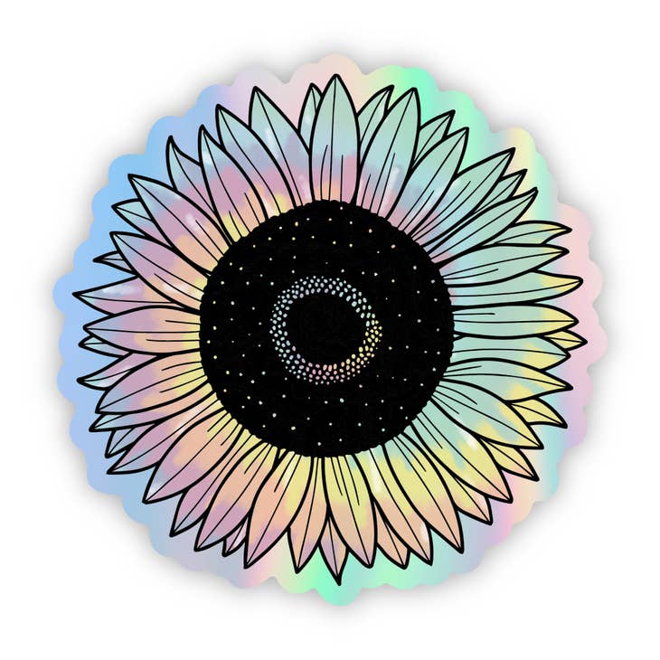 Holographic Sunflower Vinyl Sticker - Heart of the Home LV