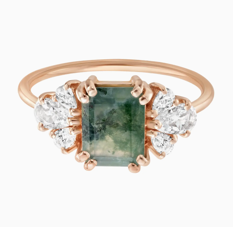 Empress Agate Ring in Rose Gold - Size 6 - Heart of the Home Inc