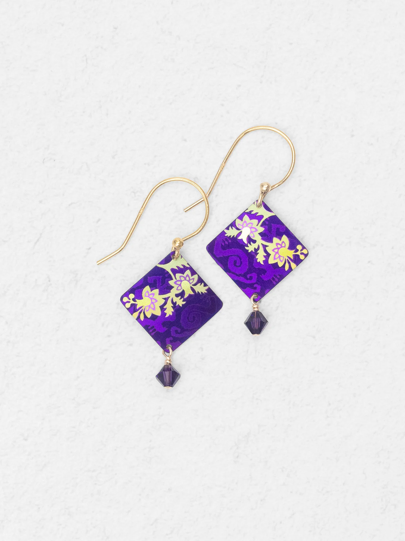 Garden Soiree Earrings in Royal Purple - Heart of the Home Inc