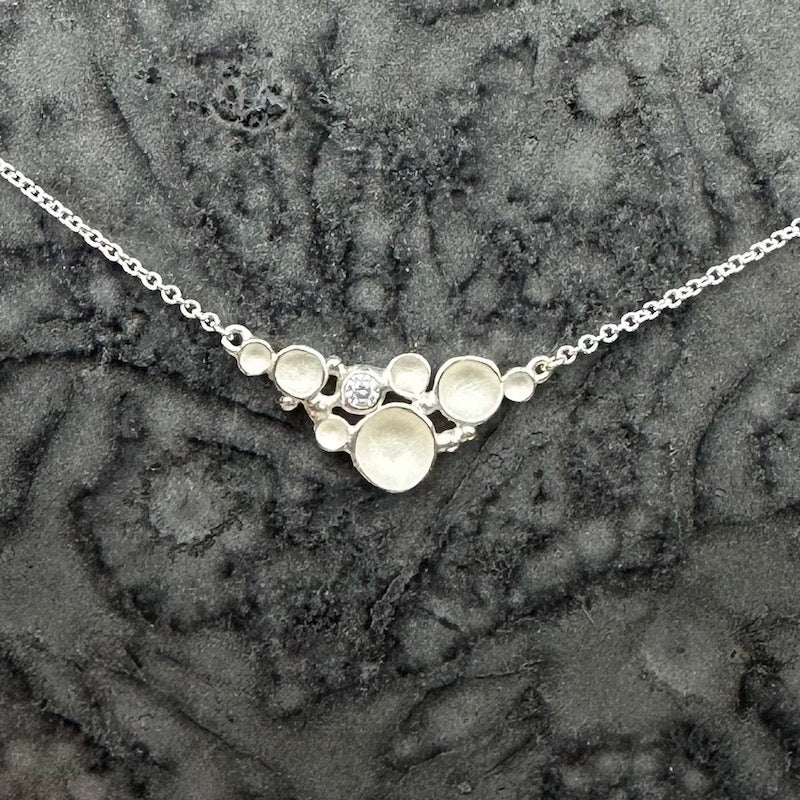 Sea Foam Crescent Necklace - Heart of the Home LV