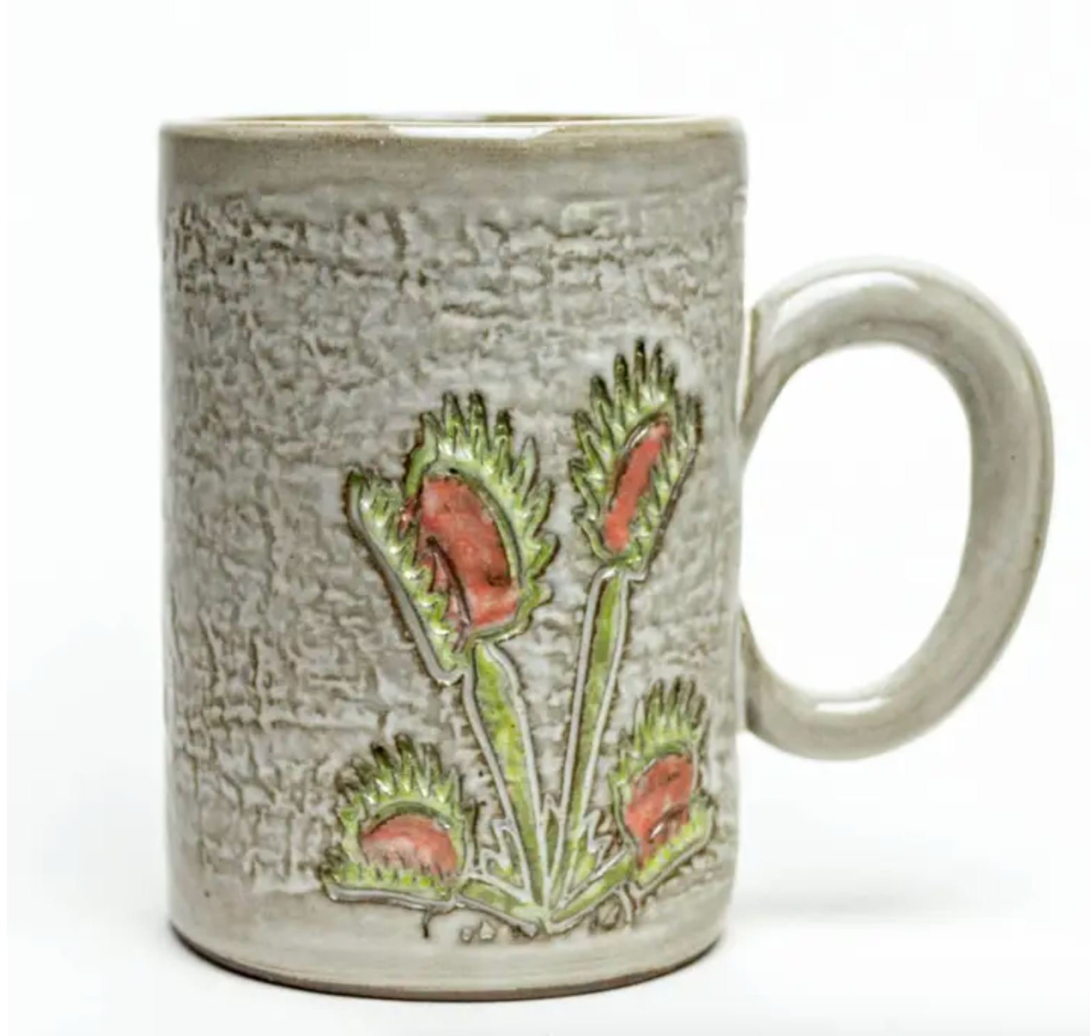 Venus Flytrap Handmade Ceramic White Mug - Heart of the Home Inc