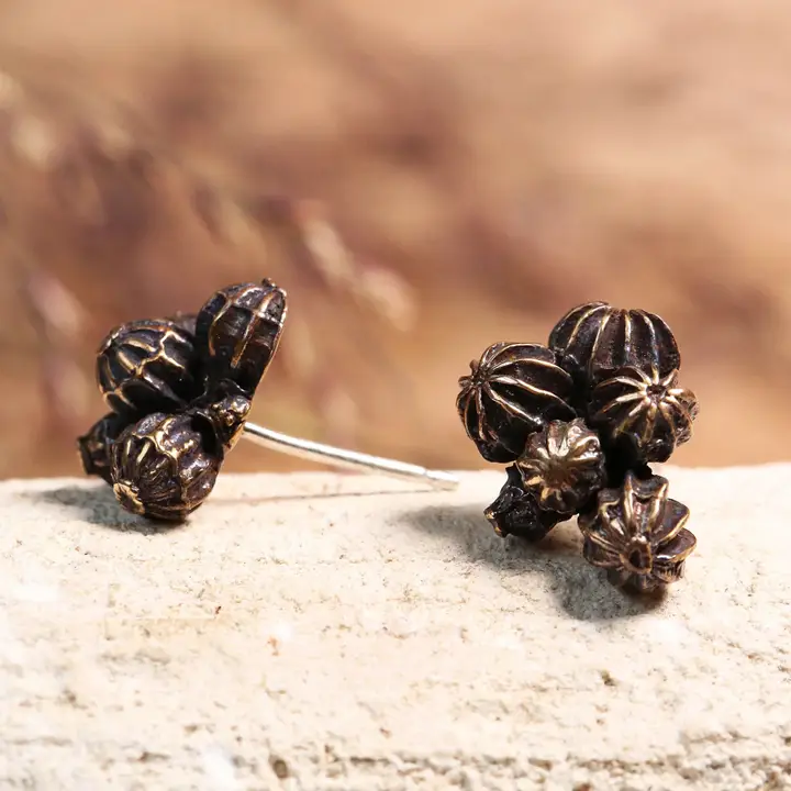 Warm Umbrella Pod Cluster Earrings - Heart of the Home Inc