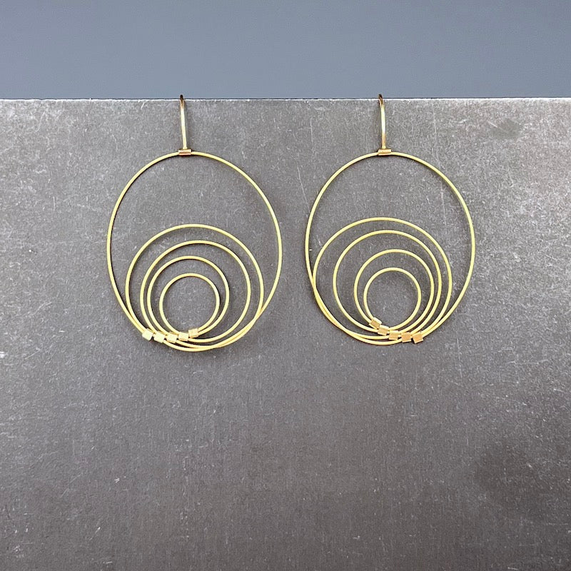 Concentric Earrings in Gold - Heart of the Home LV