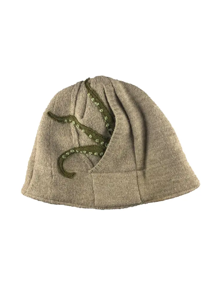 Beige Wool Hat w/Tentacles - Heart of the Home Inc