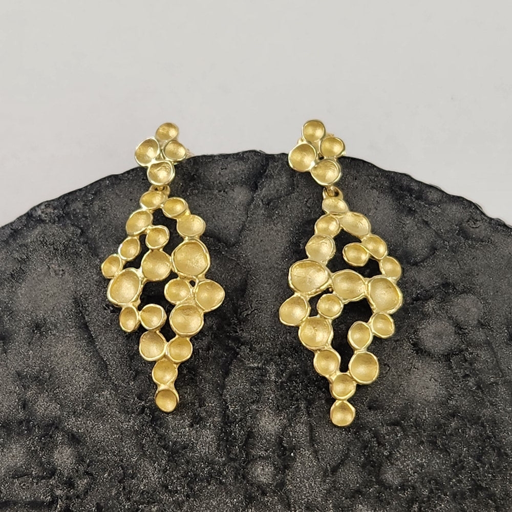 Champagne Marquite Post Earrings - Heart of the Home PA