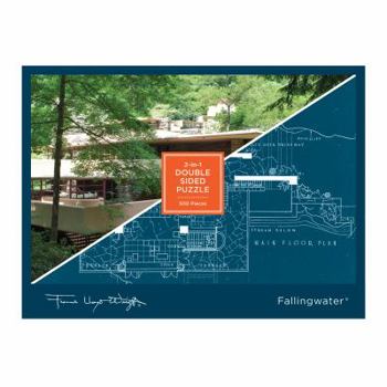 Frank Lloyd Write Falling Water 2-Sided Puzzle - Heart of the Home LV
