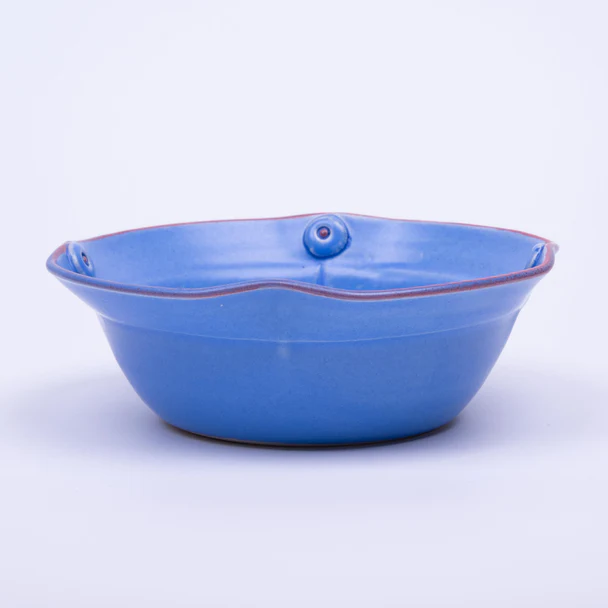 Blue Cake Bowl - Heart of the Home Inc