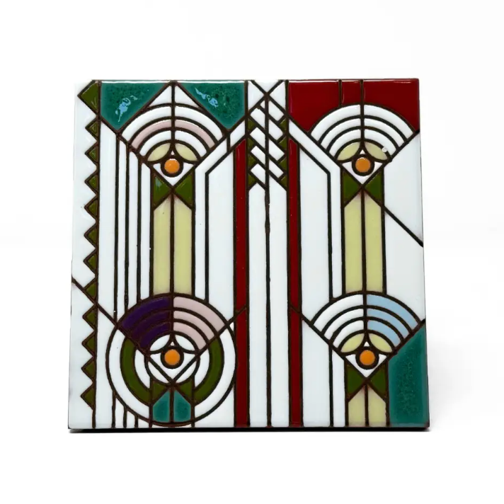 April Showers by Frank Lloyd Wright Glazed Tile - Heart of the Home Inc