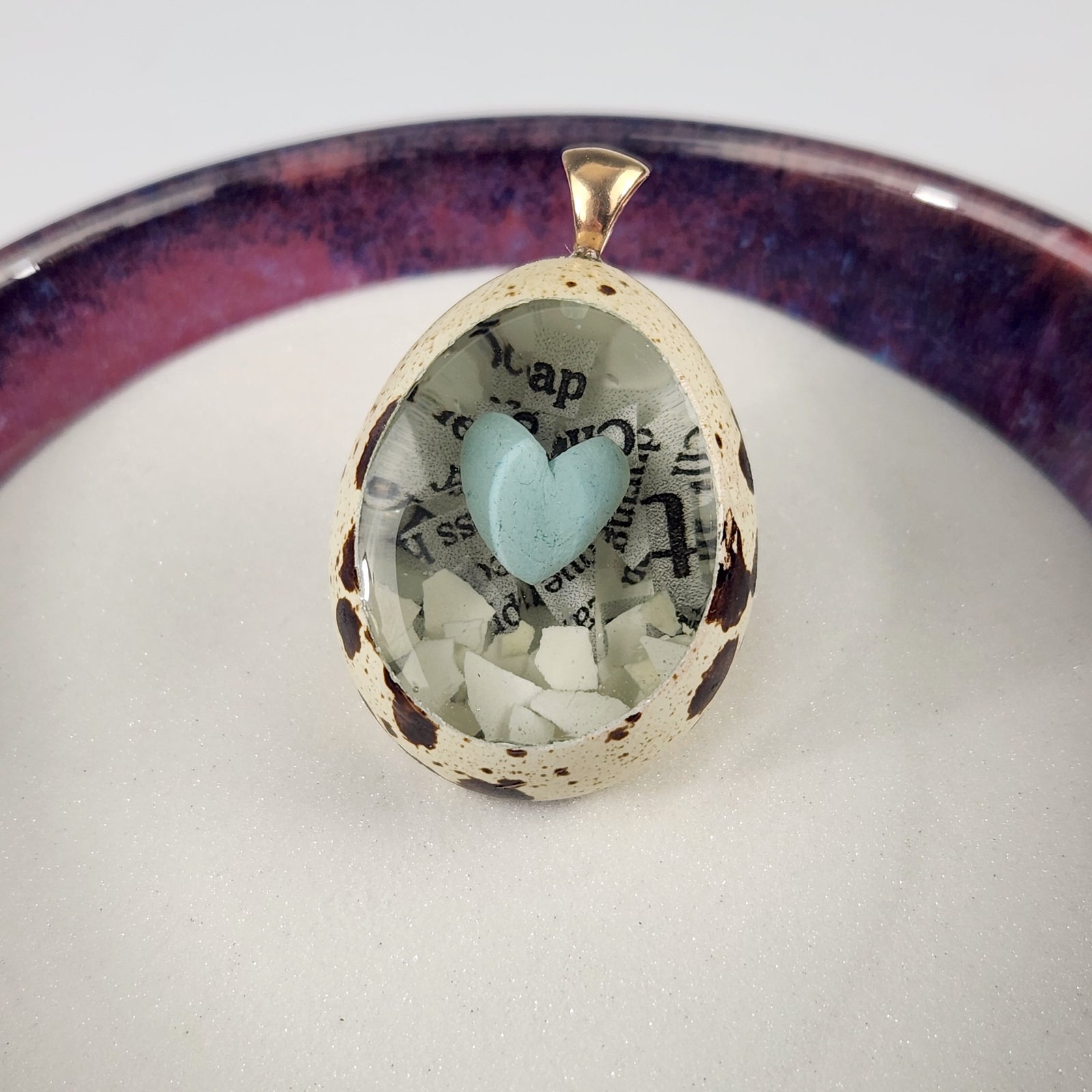 Love Story Blue Heart Quail Egg - Heart of the Home LV