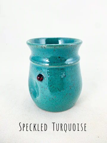 Speckled Turquoise Ceramic Juice Cup - Heart of the Home Inc
