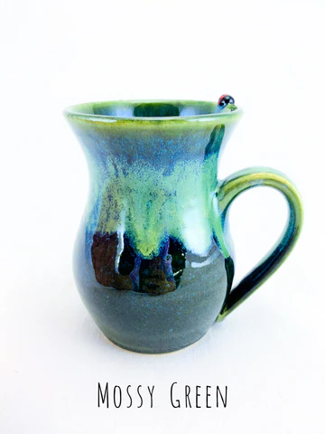 Mossy Green Curvy Mug - Heart of the Home Inc