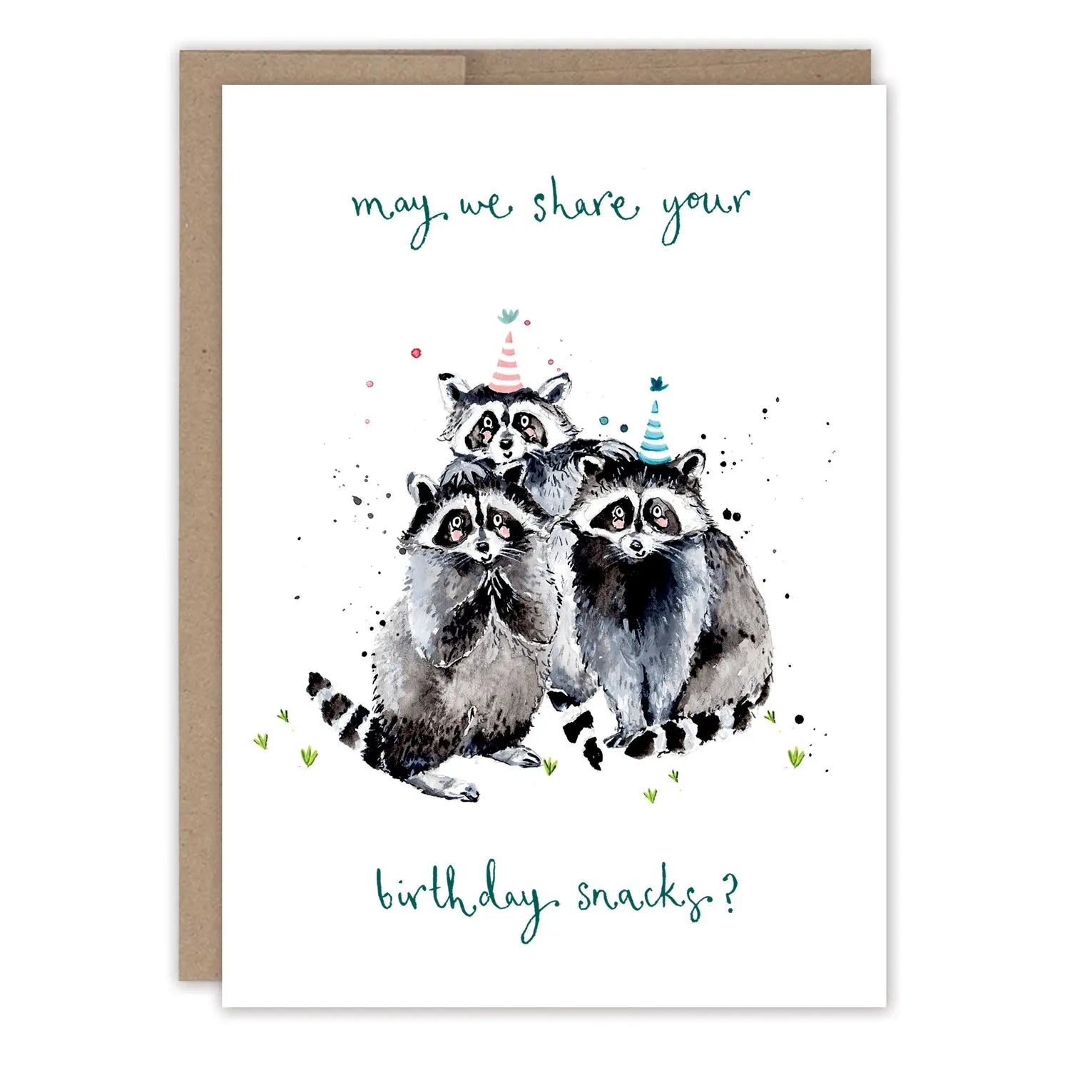 Raccoons & Snacks Birthday Card - Heart of the Home Inc