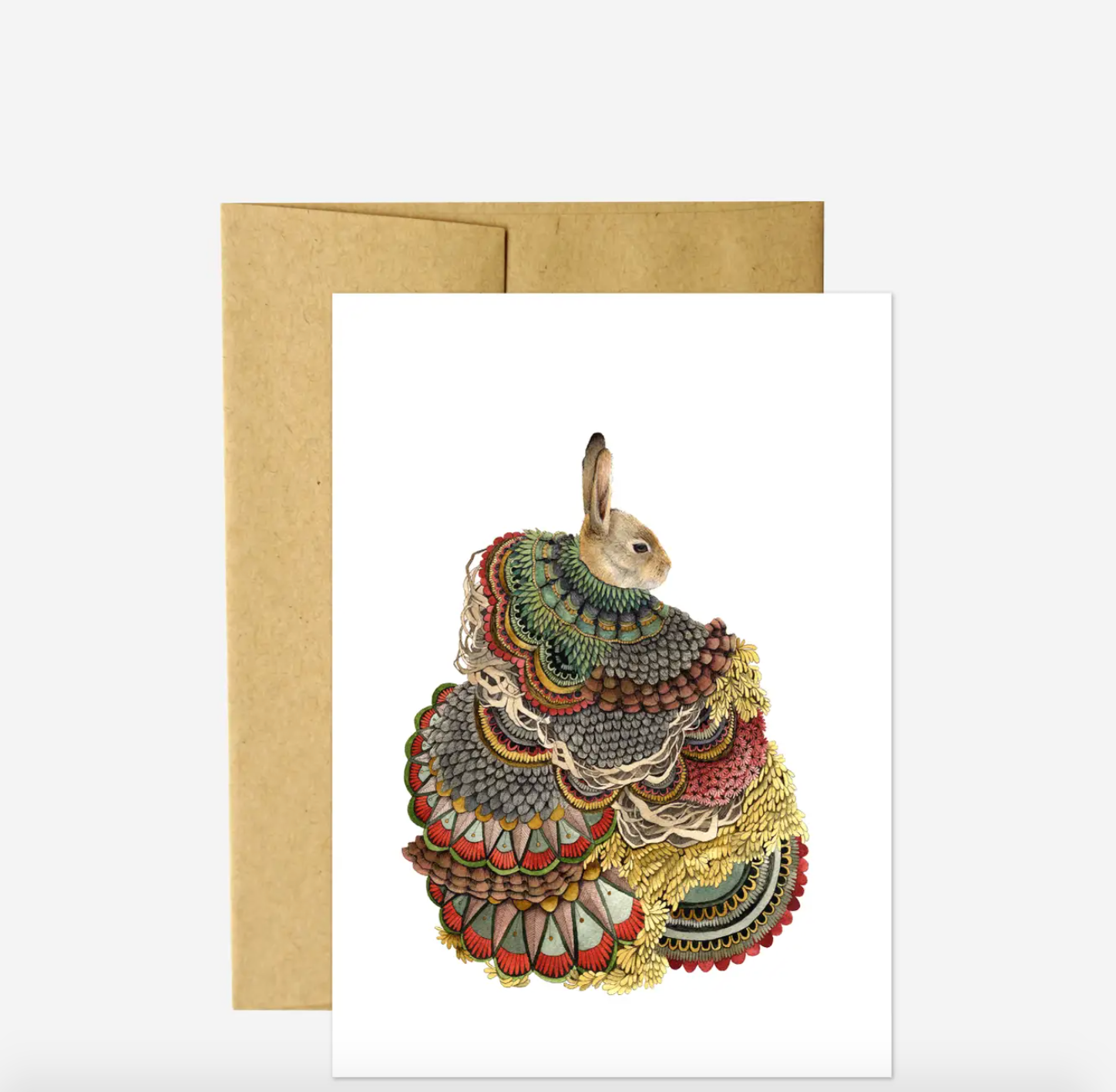 Quilted Forest Rabbit Card - Heart of the Home Inc