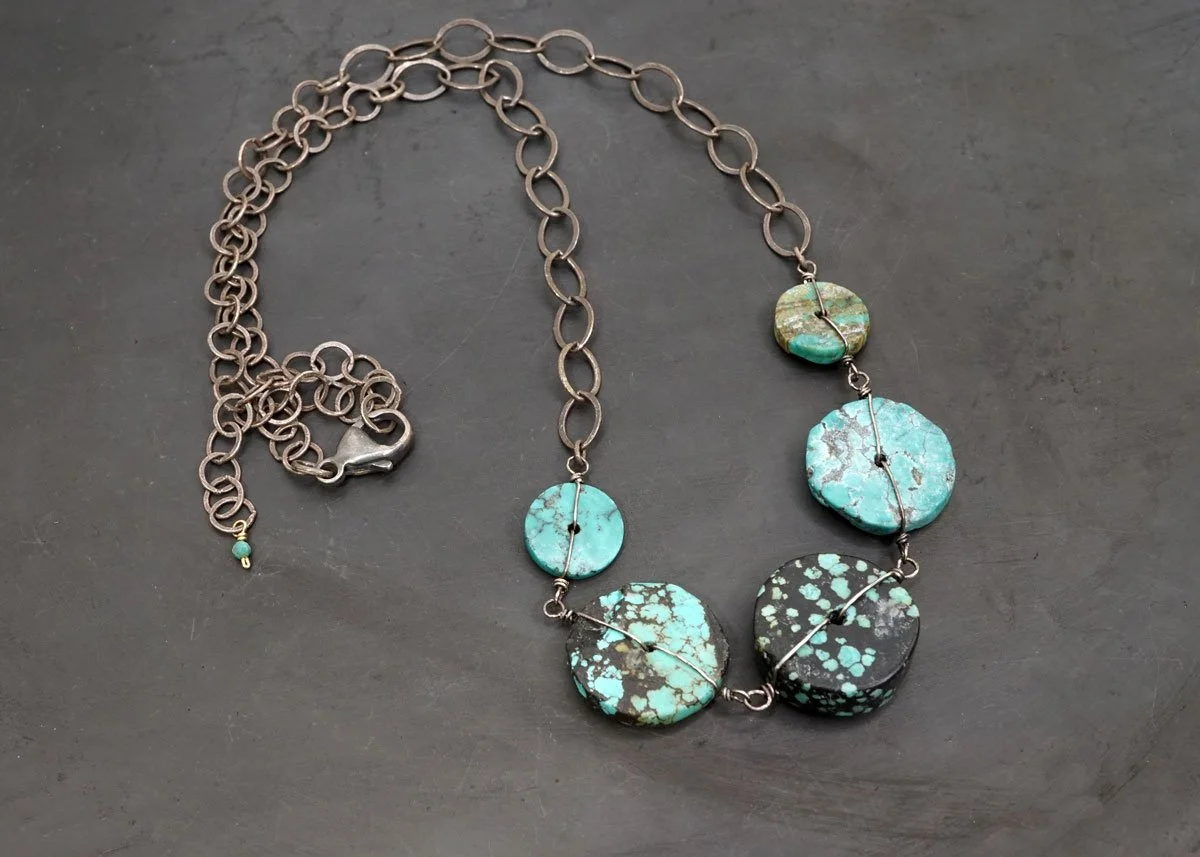 Turquoise Rounds Necklace - Heart of the Home Inc