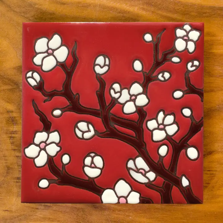 Cherry Blossom Glazed Tile - Heart of the Home Inc