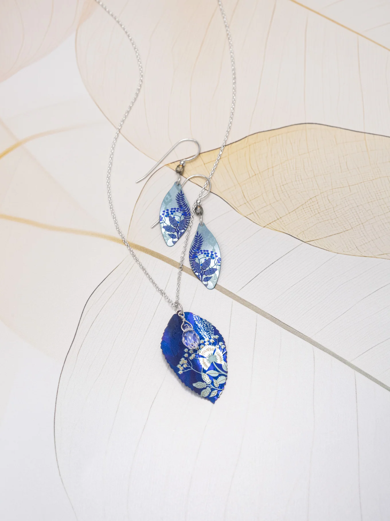 Blooming Elm Pendant in Indigo - Heart of the Home Inc