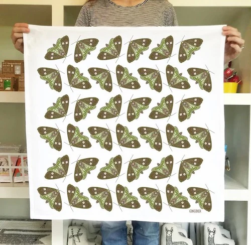 Moths Tea Towel