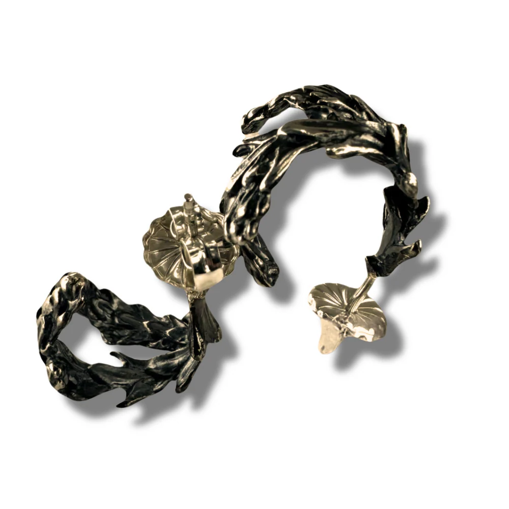 Deerhorn Cedar Curve Earrings in Warm Bronze - Heart of the Home Inc