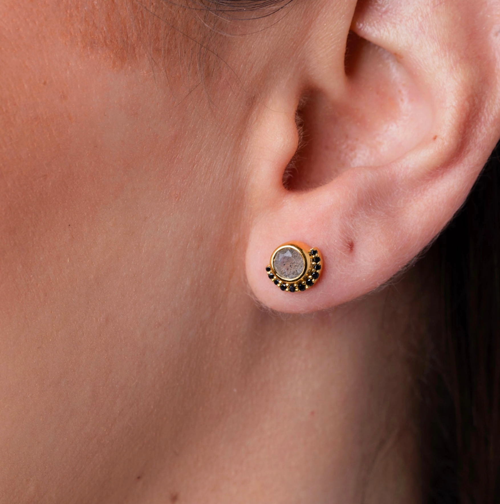 Lunar Eclipse Stud Earrings - Heart of the Home Inc