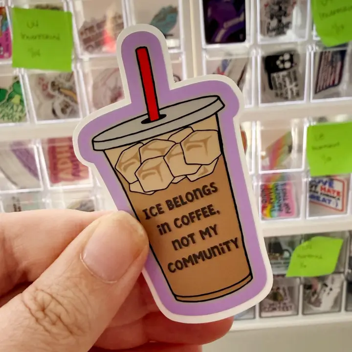 Ice Belongs in Coffee Sticker - Heart of the Home Inc