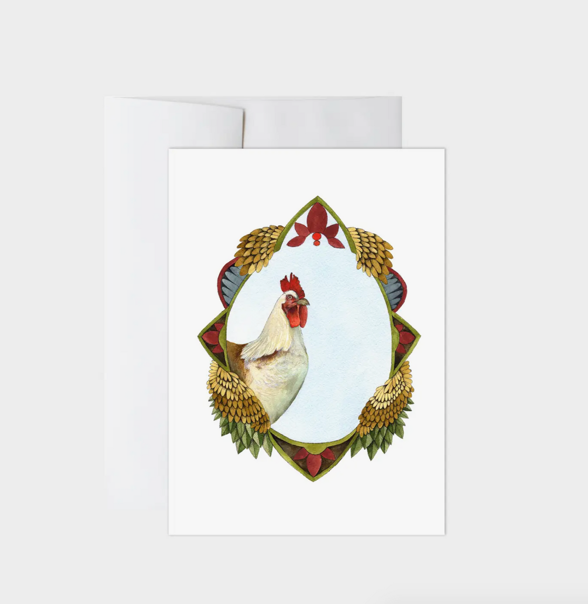 Chicken Quilted Portrait Card - Heart of the Home LV